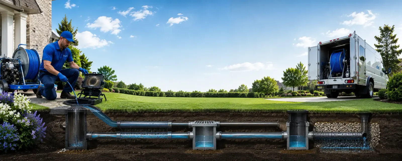 Outdoor drain cleaning information for North Java, NY